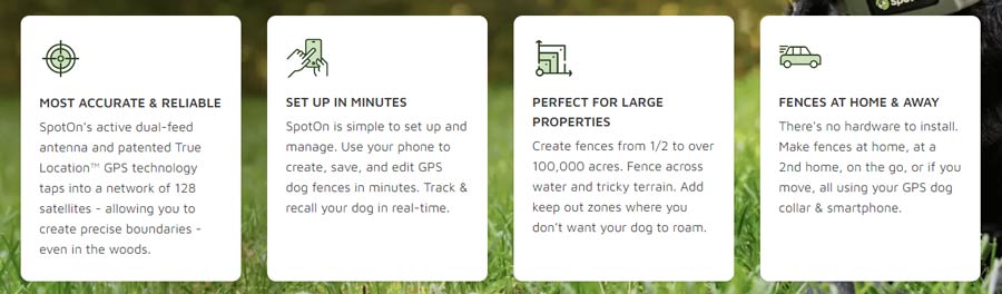 Infographic detailing SpotOn GPS Fence features