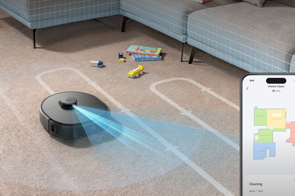 Eufy X10 Pro Omni robot mapping cleaning route with app