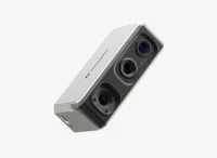 Angled view of Seal 3D scanner on a white background