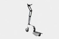 Side view of Arma Scooter standing upright