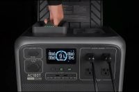 Modular battery being swapped on BLUETTI SwapSolar station