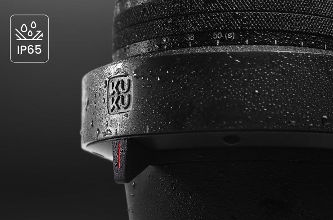 Detail of KUKU Maker's waterproof design with IP65 certification