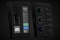 Modue control panels with display screen and tactile sliders.